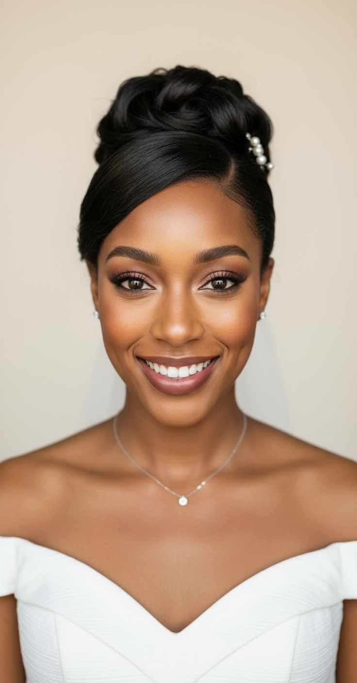 After Romantic Updo For Wedding